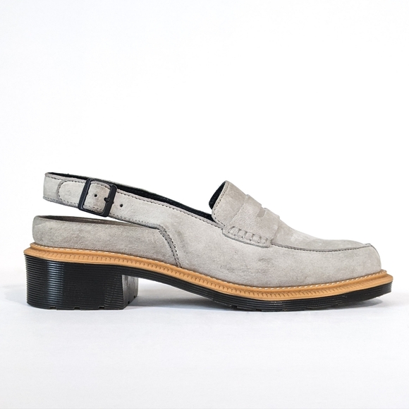 Dr. Martens Romana Grey Suede Loafers - Picture 4 of 8